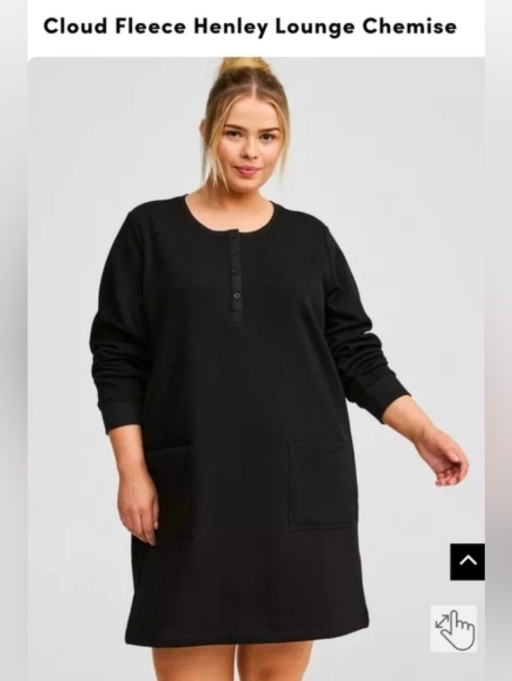 Torrid Cloud Fleece Henley Long Chemise